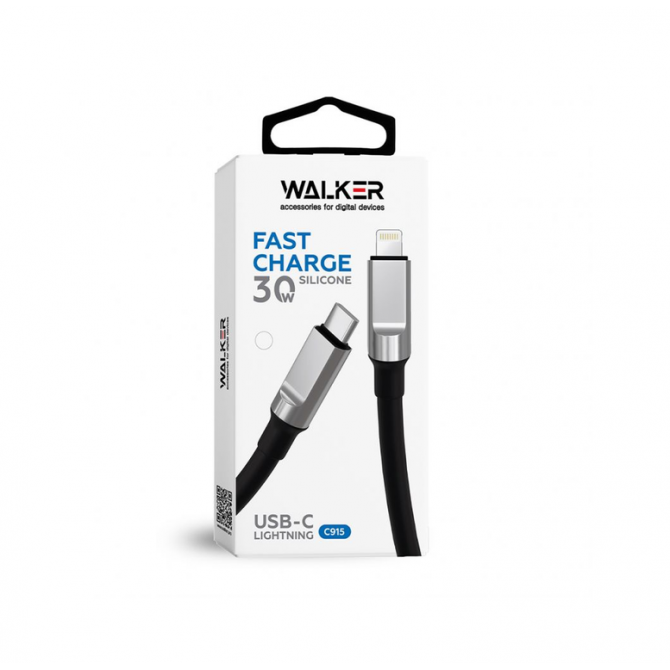 Кабель USB WALKER C915 Type-C to Lightning White-1