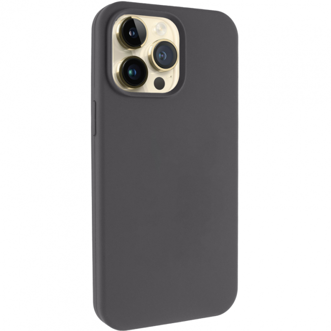 Силиконовый чехол для iPhone 12 Pro/12 Темно-серый FULL (NO LOGO)-1