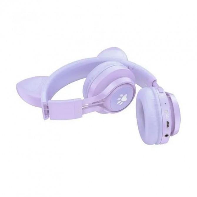 Наушники Hoco W39 Cat ear Purple-1