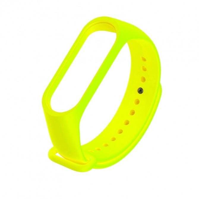 Ремінець для браслета Mi Band 3/4 (Silicon) Neon Yellow