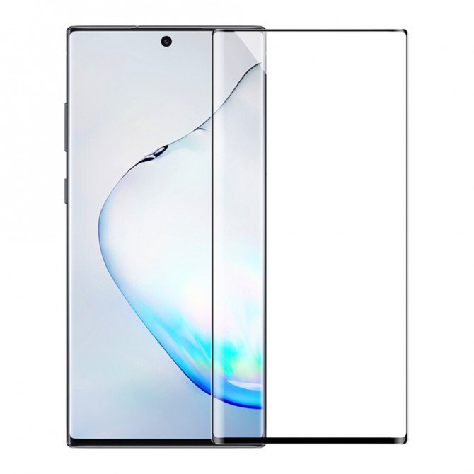 Защитное стекло TigerGlass для SAMSUNG N975F Galaxy Note 10 Plus Full Glue (0.3 мм, 5D, чёрное)