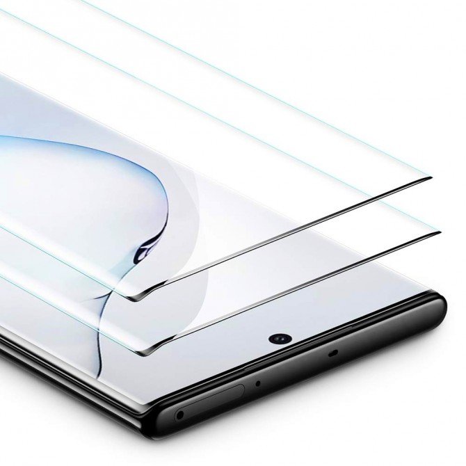 Защитное стекло TigerGlass для SAMSUNG N975F Galaxy Note 10 Plus Full Glue (0.3 мм, 5D, чёрное)-3