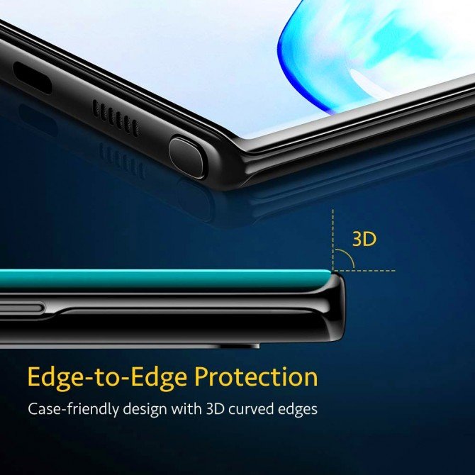 Защитное стекло TigerGlass для SAMSUNG N975F Galaxy Note 10 Plus Full Glue (0.3 мм, 5D, чёрное)-2
