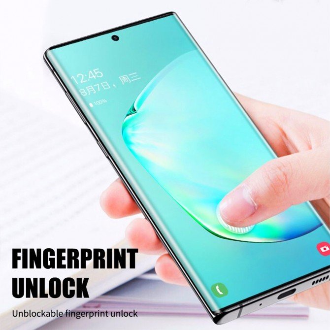 Защитное стекло TigerGlass для SAMSUNG N975F Galaxy Note 10 Plus Full Glue (0.3 мм, 5D, чёрное)-1