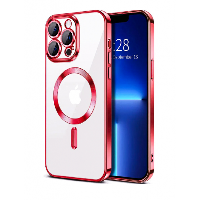 Силіконовий чохол SHINING with MagSafe для iPhone 15 Pro Червоний