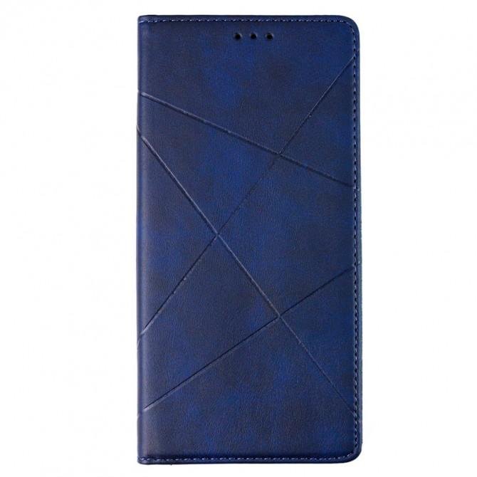 Чехол-книжка Lines Leather for Xiaomi Mi 10T Lite Blue