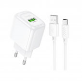 Мережевий зарядний пристрій 1USB Hoco CS52A Surplus QC3.0 White Мережевий зарядний пристрій 1USB Hoco CS52A Surplus QC3.0 White