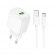 Мережевий зарядний пристрій 1USB Hoco CS52A Surplus QC3.0 White