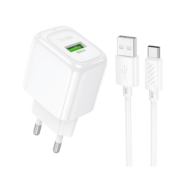 Мережевий зарядний пристрій 1USB Hoco CS52A Surplus QC3.0 White
