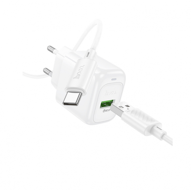 Мережевий зарядний пристрій 1USB Hoco CS52A Surplus QC3.0 White-2