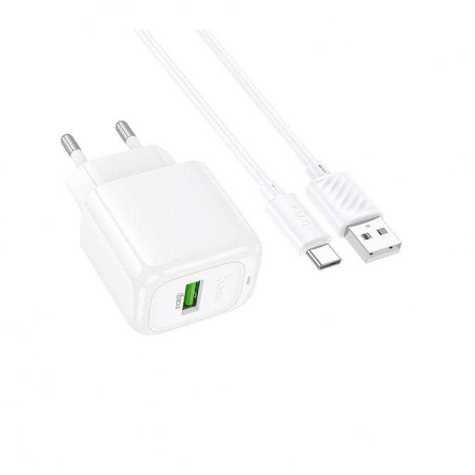 Мережевий зарядний пристрій 1USB Hoco CS52A Surplus QC3.0 White-3