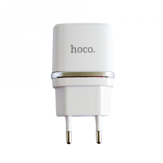 Сетевое зарядное устройство 1USB Hoco C11 White + USB Cable MicroUSB (1A)