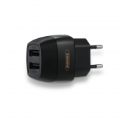 Мережевий зарядний пристрій Remax  2USB 2.1A Чорний (RP-U29)