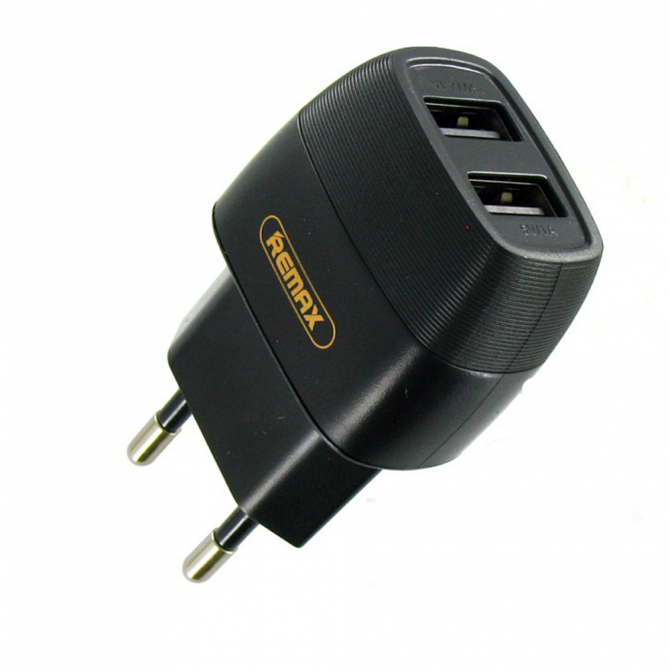 Мережевий зарядний пристрій Remax 2USB 2.1A Чорний (RP-U29)-1