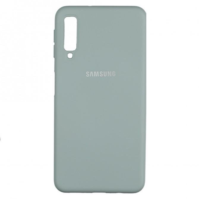 Чехол Soft Case для Samsung A750 Galaxy A7 2018 Светло Голубой FULL-1
