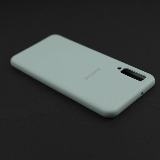 Чехол Soft Case для Samsung A750 Galaxy A7 2018 Светло Голубой FULL-3