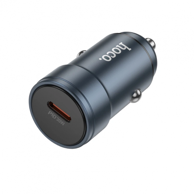 Автомобильное зарядное устройство для 1Type-C Hoco Z57 PD30W Metal Black-1