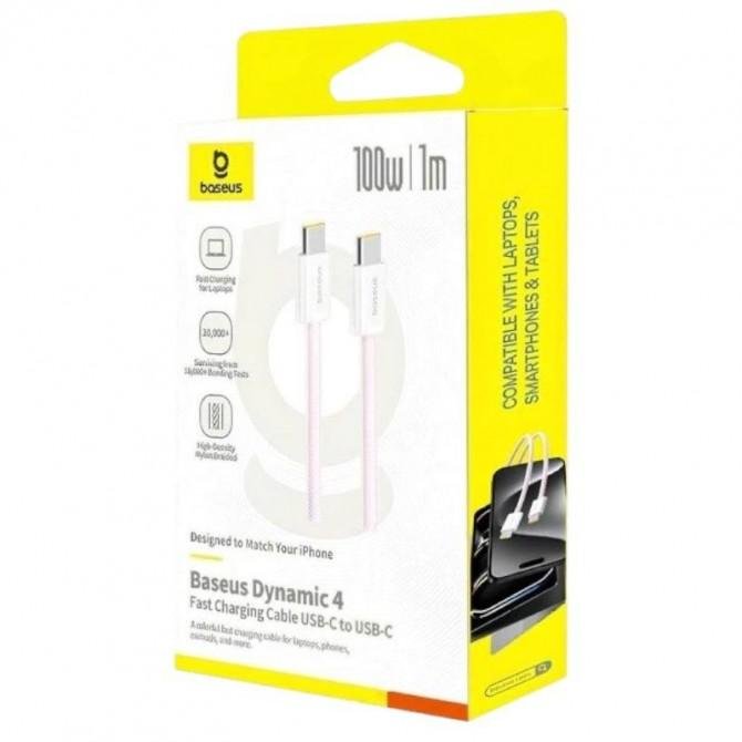 Кабель Baseus Dynamic 4 Fast Charging Type-C to Type-C 100W 1m Pink-2