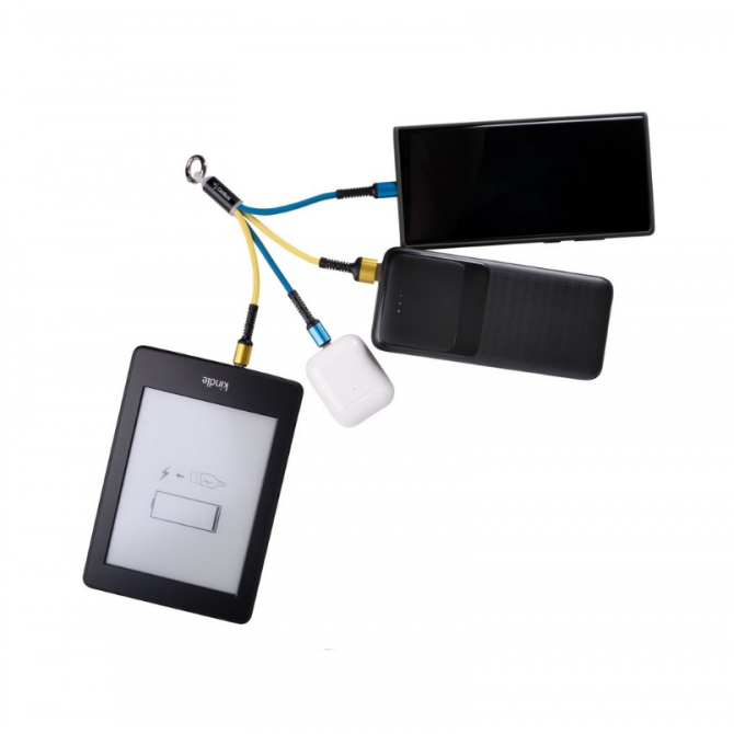 Кабель USB Gelius Pro Splitter 3in1 GP-UC130 3in1 Yellow/Blue-2