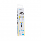 Кабель USB Gelius Pro Splitter 3in1 GP-UC130 3in1 Yellow/Blue