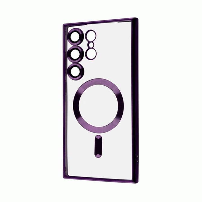 Силиконовый чехол SHINING with MagSafe для Samsung Galaxy S24 Ultra Purple
