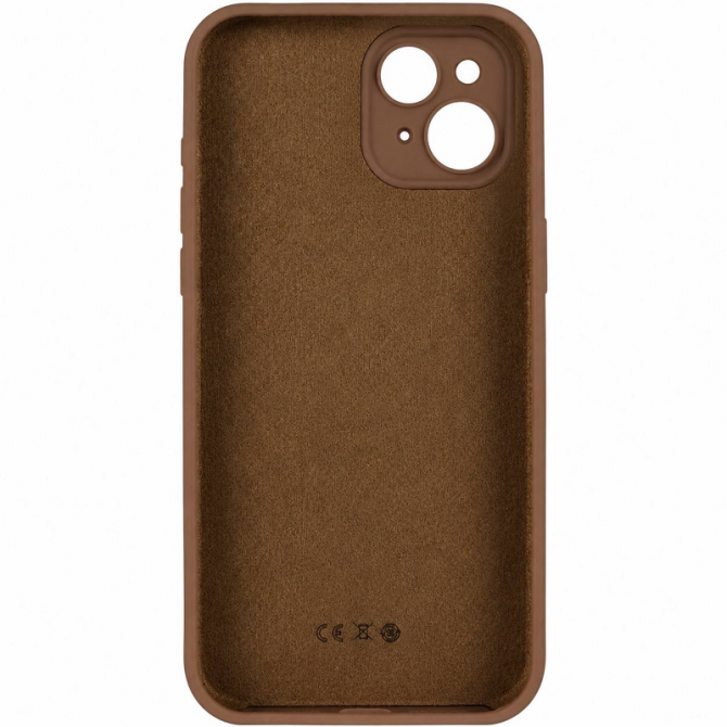 Силиконовый чехол для iPhone 13 Коричневый FULL (NO LOGO)-1