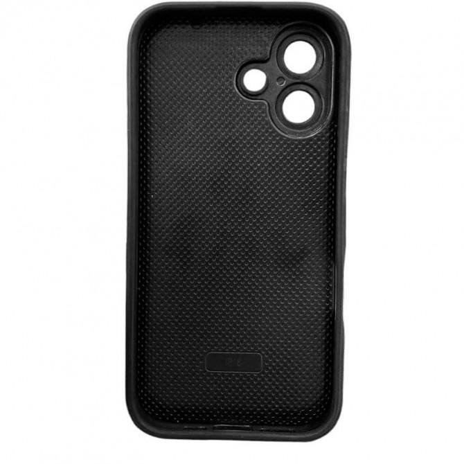 Чехол-накладка кожаный Leopard Print для iPhone 16 Black-1