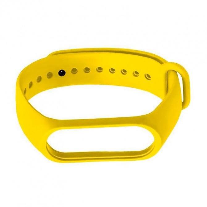 Ремінець для браслета Mi Band 3/4 (Silicon) Skin Trendly Yellow-1