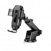 Холдер Hoco HW3 Car Holder + Wireless Charger Black