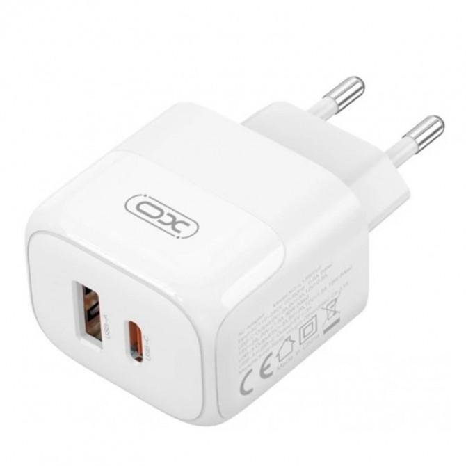 Сетевое зарядное устройство XO L138 30W/1USB + 1USB-C White-1
