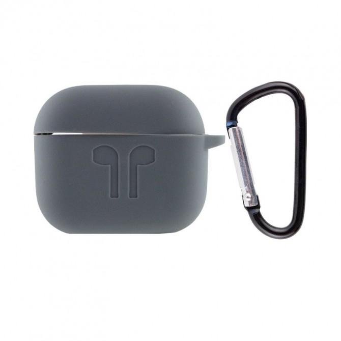 Чехол U-Like Silicone Protective Case For Airpods 3 Slim + Lock Dark Grey