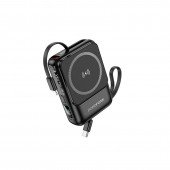 Додаткова батарея Borofone BJ59 Refined 22.5W+PD20W with magnetic cable (10000mAh) Black Додаткова батарея Borofone BJ59 Refined 22.5W+PD20W with magnetic cable (10000mAh) Black