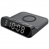Настільний годинник з бездротовою зарядкою Gelius Oasis GP-SDC03 Black Настільний годинник з бездротовою зарядкою Gelius Oasis GP-SDC03 Black