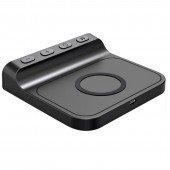 Настільний годинник з бездротовою зарядкою Gelius Oasis GP-SDC03 Black Настільний годинник з бездротовою зарядкою Gelius Oasis GP-SDC03 Black