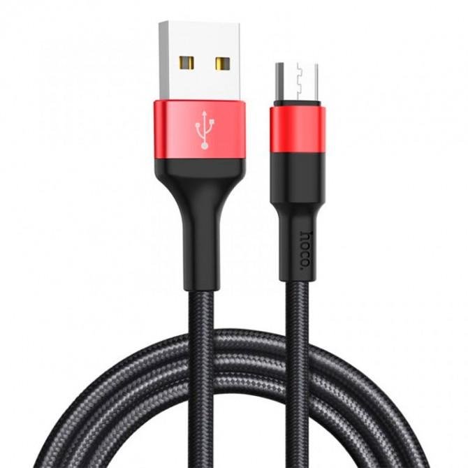 Кабель Hoco X26 Xpress MicroUSB Black/Red 1m