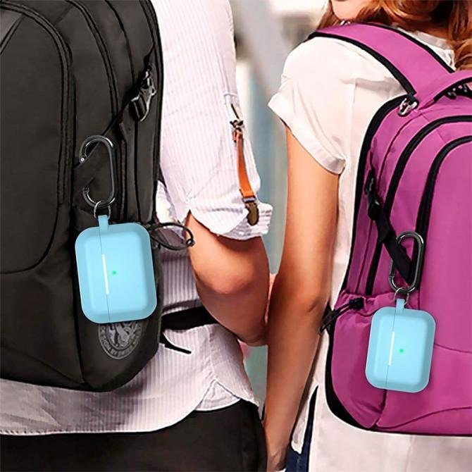 Чохол U-Like Silicone Protective Case For Airpods Pro with Lock Sky Blue-2