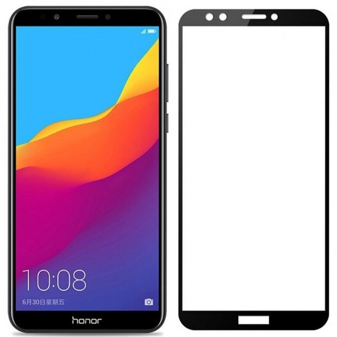Защитное стекло для HUAWEI Y9 2018 (0.3 мм, 2.5D, с чёрным Silk Screen покрытием)-1