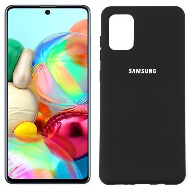 Чехол Soft Case для Samsung A715 Galaxy A71 Чёрный FULL