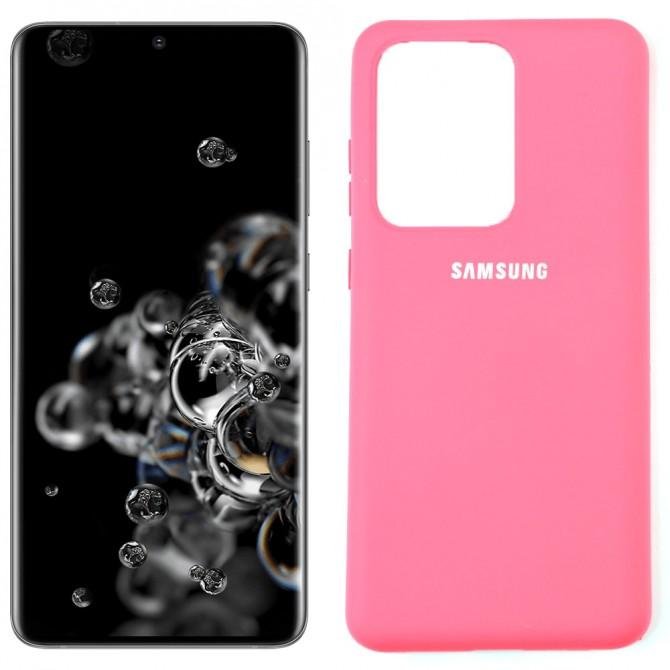 Чохол Soft Case для Samsung G988 Galaxy S20 Ultra Яскраво Рожевий FULL