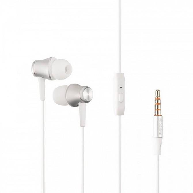 Наушники HF MP3 Celebrat G5 White + mic + button call answering