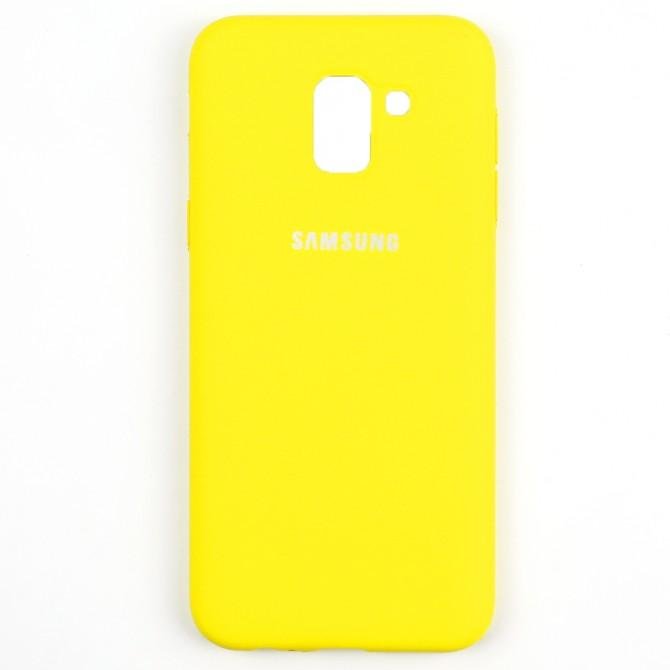 Чехол Soft Case для Samsung J6 2018 Ярко желтый FULL-1