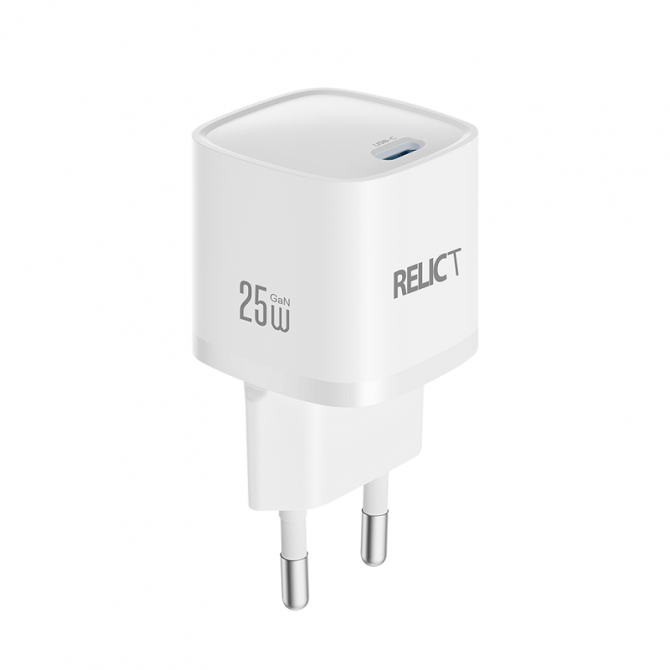 Мережевий зарядний пристрій PD Relict JetMini GaN 25W/1 USB-C White