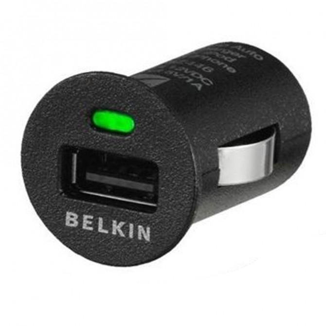 Автомобильное зарядное устройство BELKIN (1A) Чёрный + USB Cabel iPhone 3/4/iPad 2/3 (BK184)