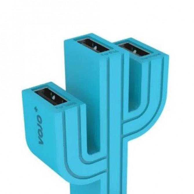 Автомобильное зарядное устройство Vojo+ 3A Cactus mini Синий-2