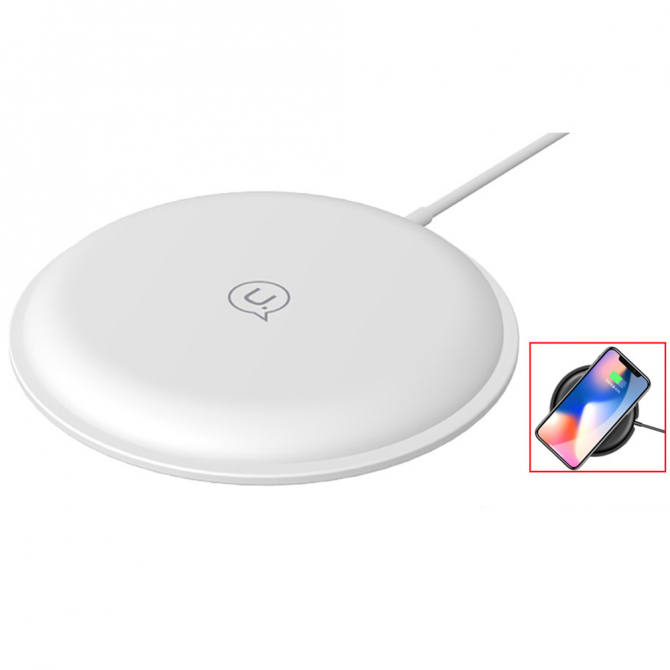 Бездротовий зарядний пристрій USAMS US-CD30 Білий (CD30ZD02)-1