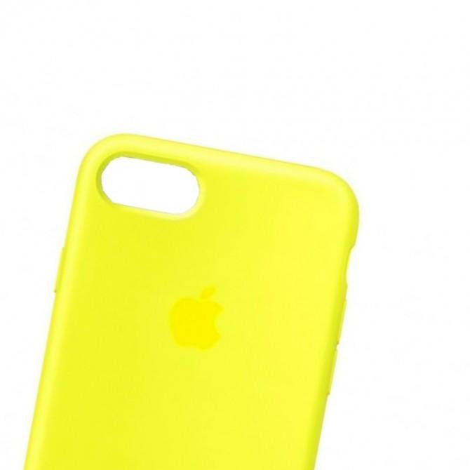 Оригинальный силиконовый чехол для iPhone 7/8 Неоново Желтый-1