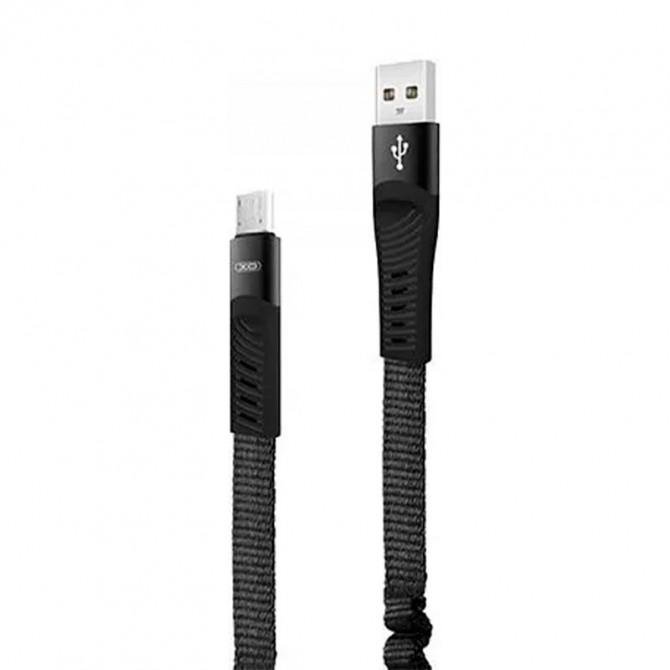 Кабель XO NB127 Spring MicroUSB 2.1A/1m Black