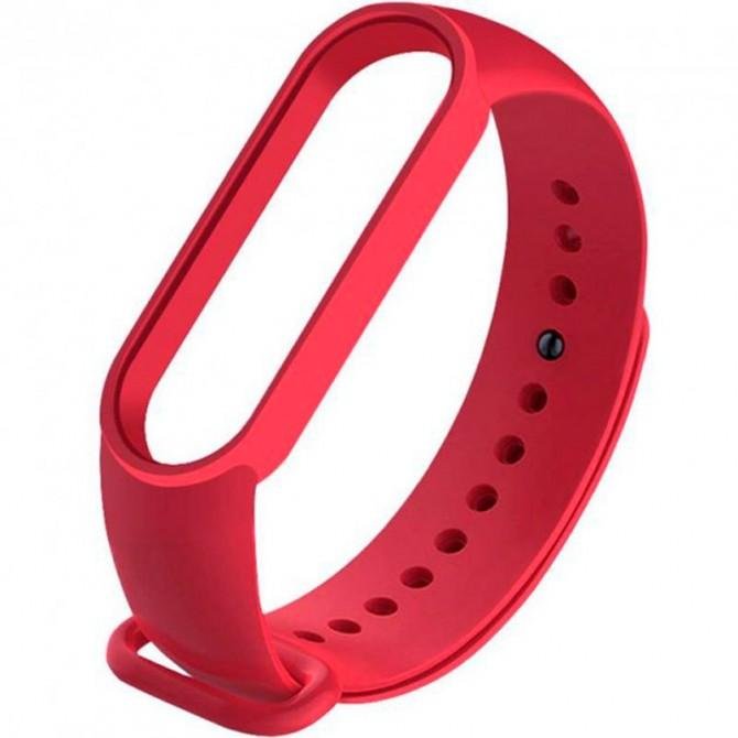 Ремешок для браслета Mi Band 5/6 (Silicon) Raspberry