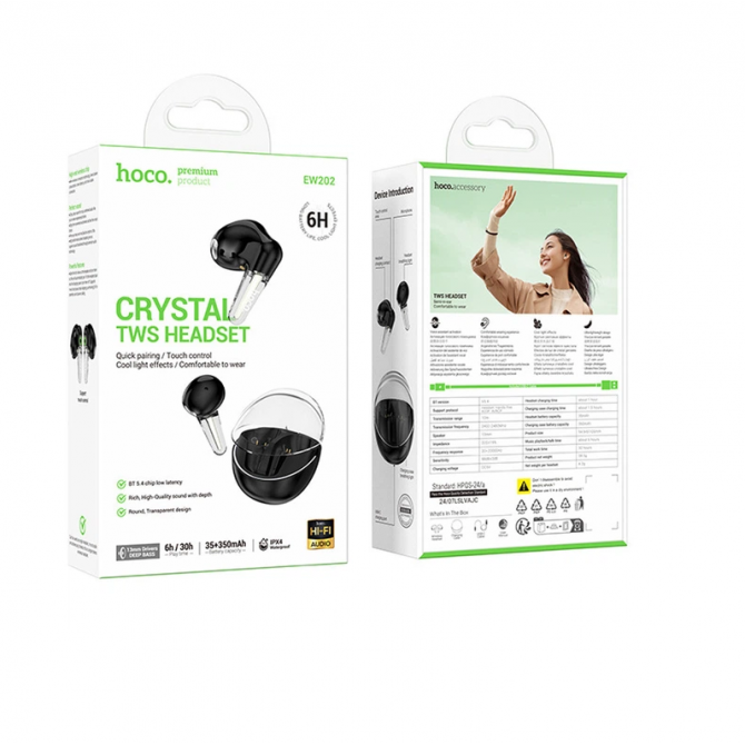 Беспроводные TWS наушники Hoco EW202 Magic (Black)-2