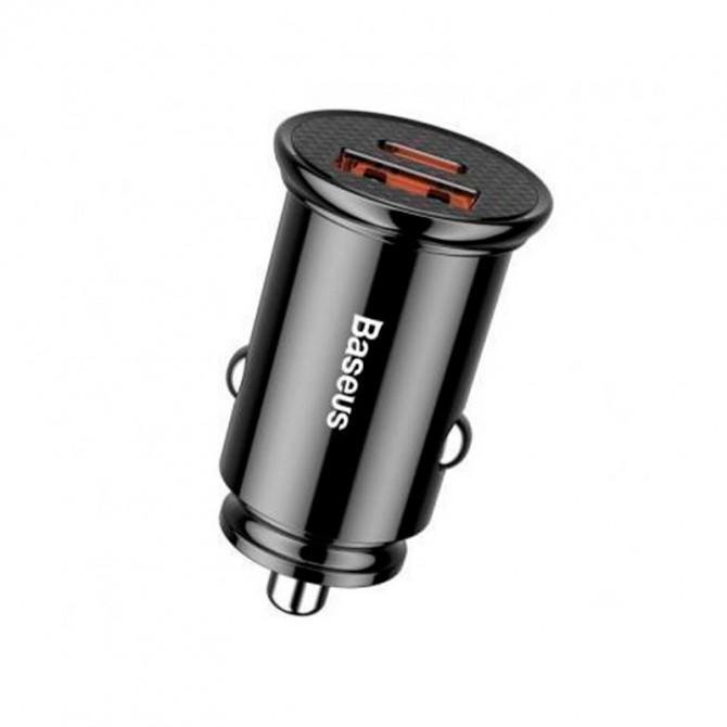 АЗУ 1USB + Type-C Baseus Circular Plastic (30W) Black